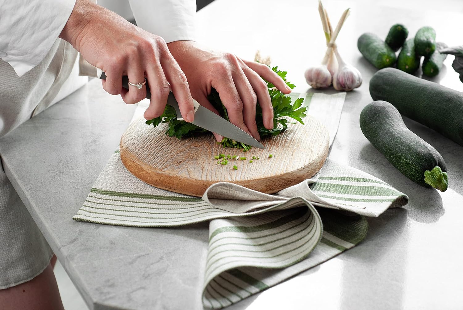 Pure Linen Kitchen Tea Towels Set of 2