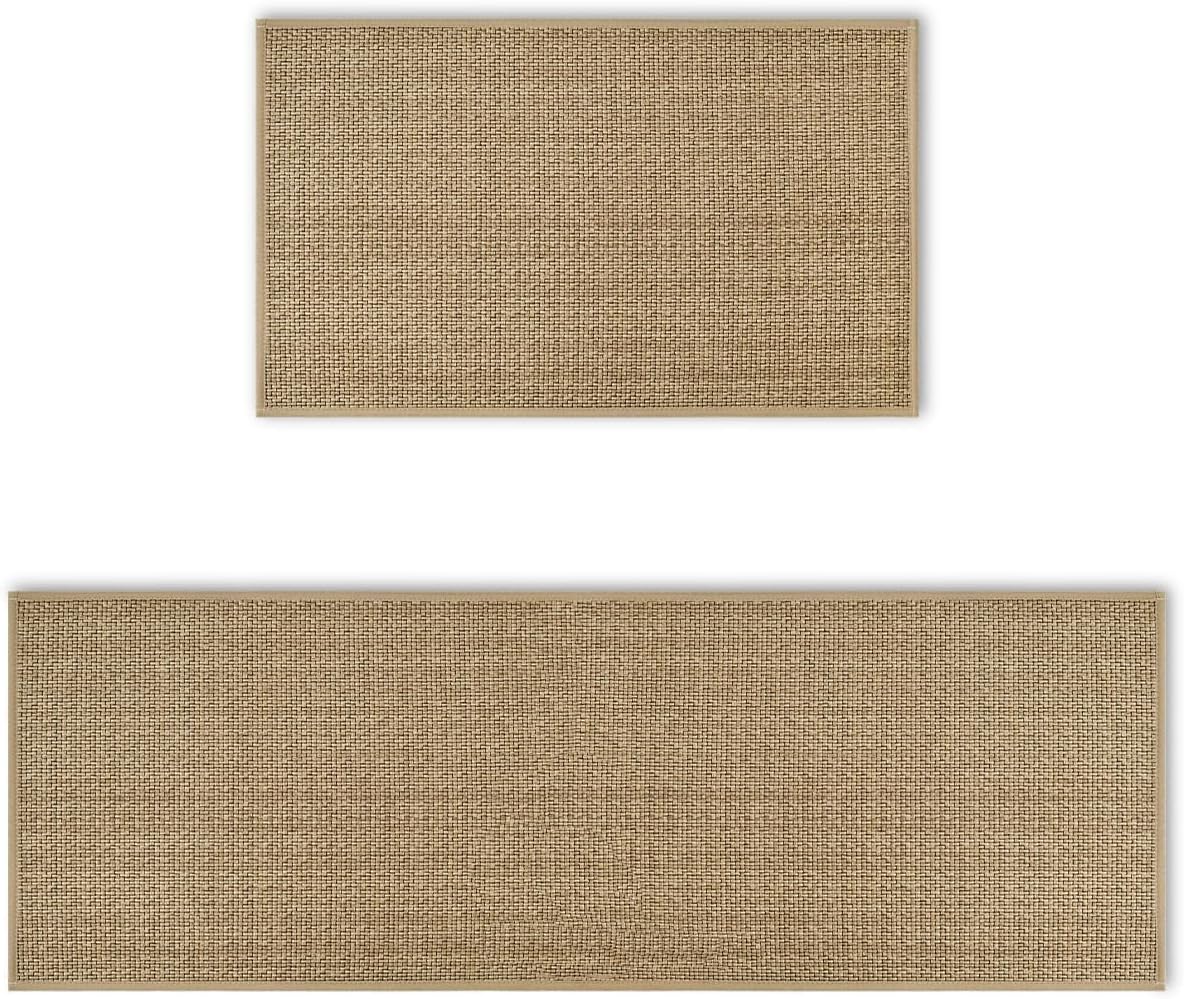 Artoid Mode Washable Non-Slip Kitchen Rugs Set of 2