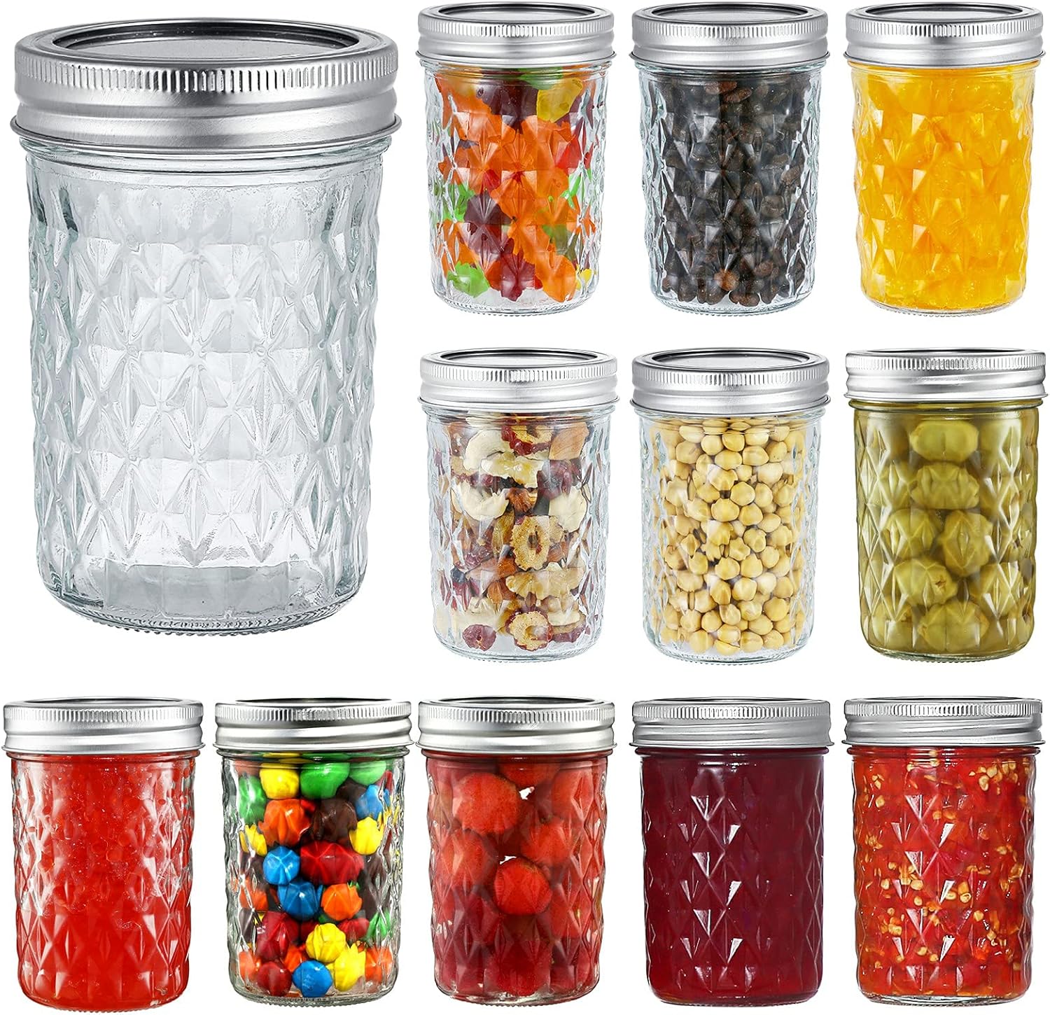 Premium 12-Pack Mason Jars