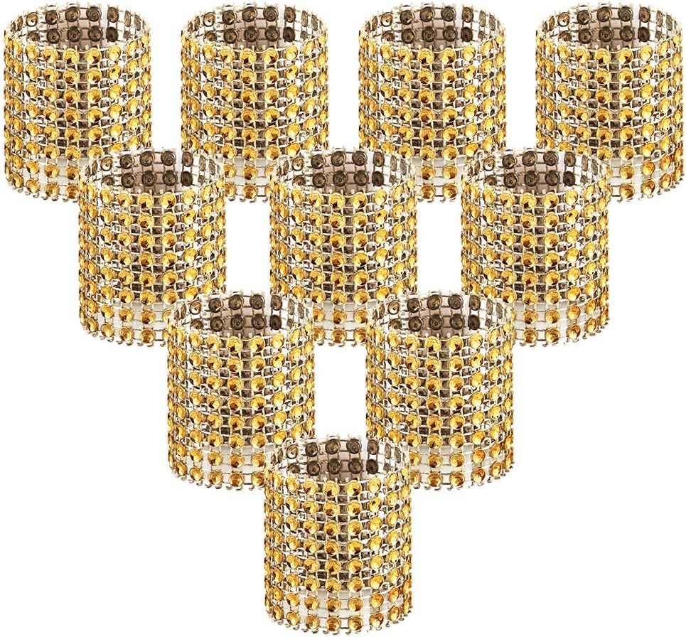 100-Piece Gold Napkin Rings Elegantly Durable for Any Occasion