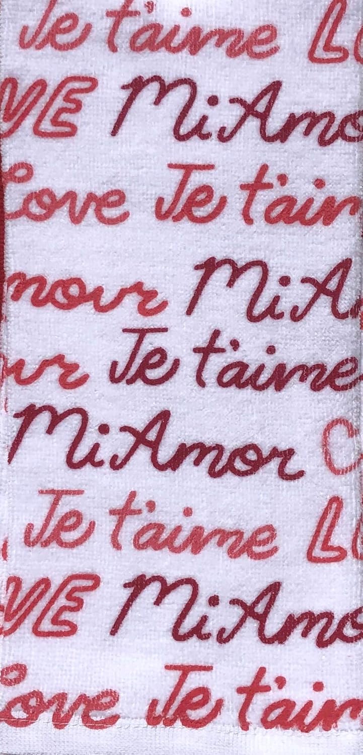 Valentines Day Heart Kitchen Towels 2-Pack