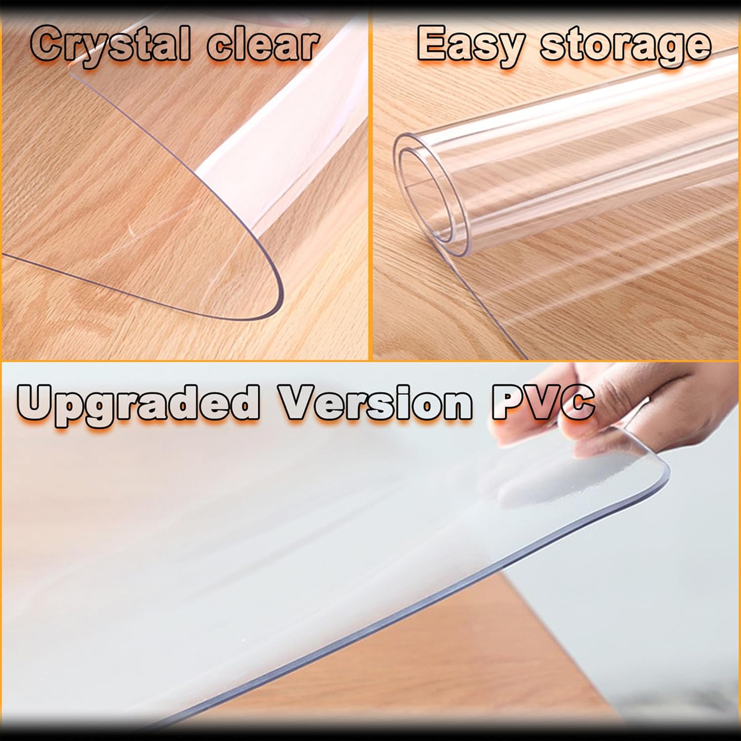 Feel Safe Durable Clear Protect 18x22 Picnic Tablecloth for Home Kitchen Banquet
