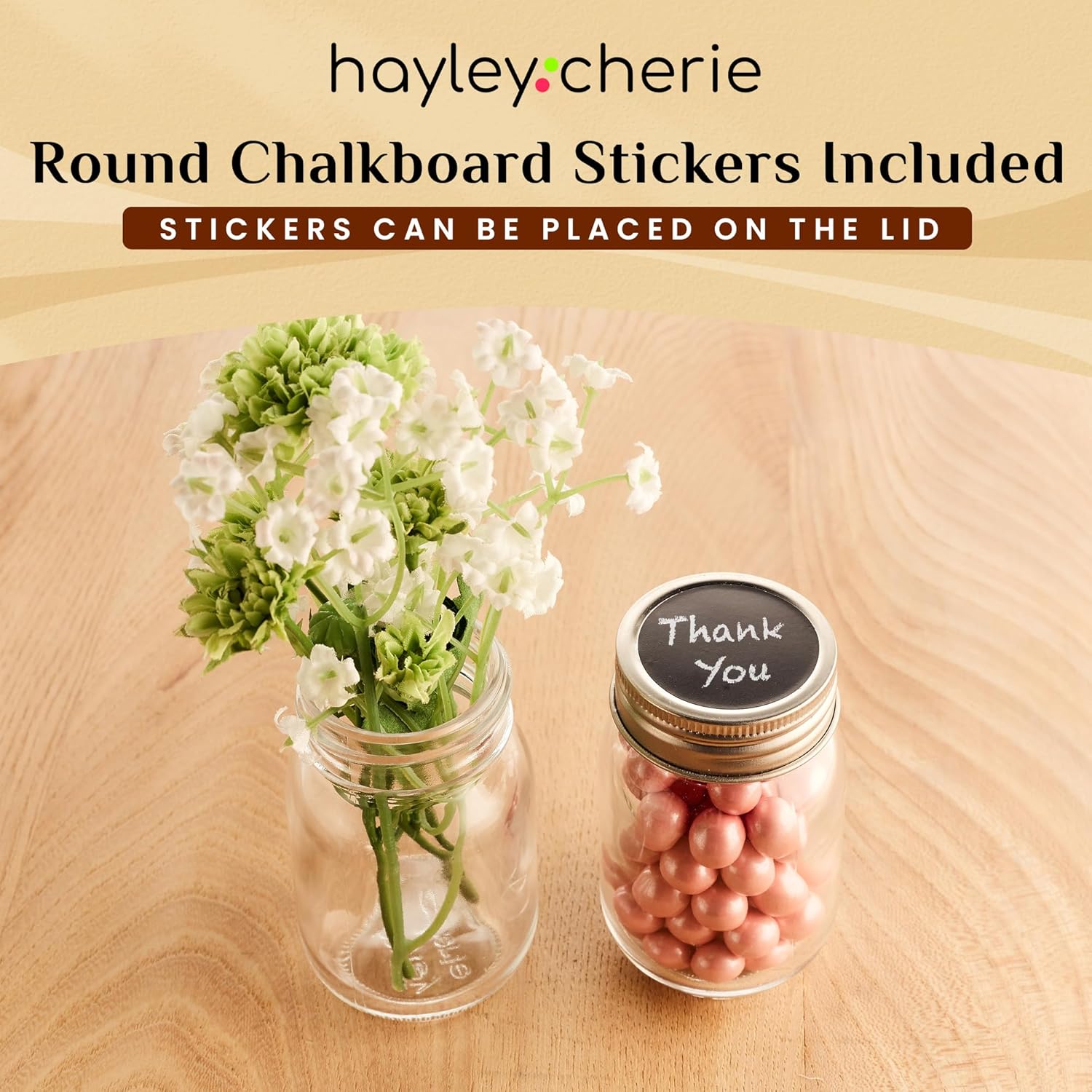 Mini Mason Jars with Chalkboard Labels Lids 12 Pack