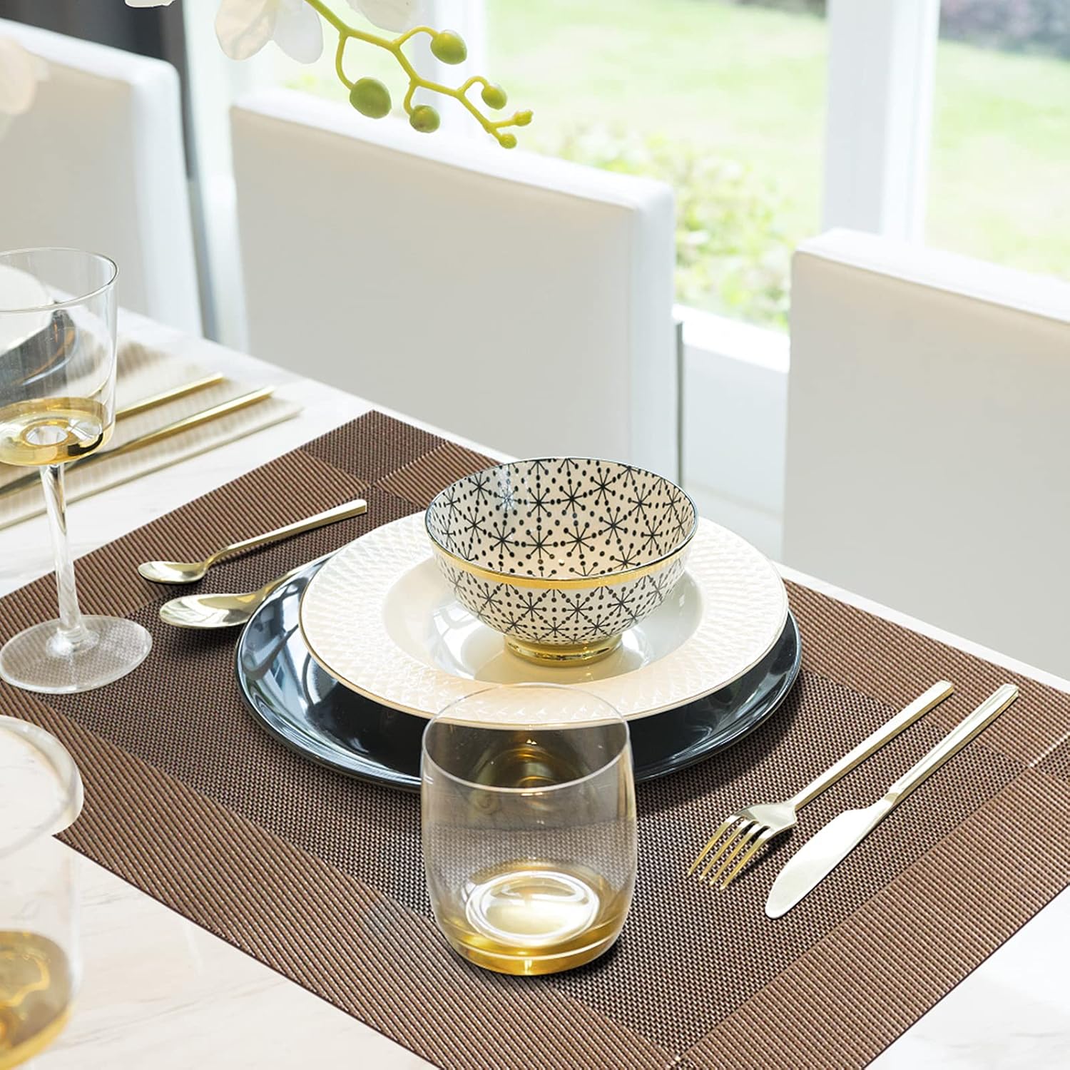 Heat-Resistant Washable Dining Placemats Set of 4