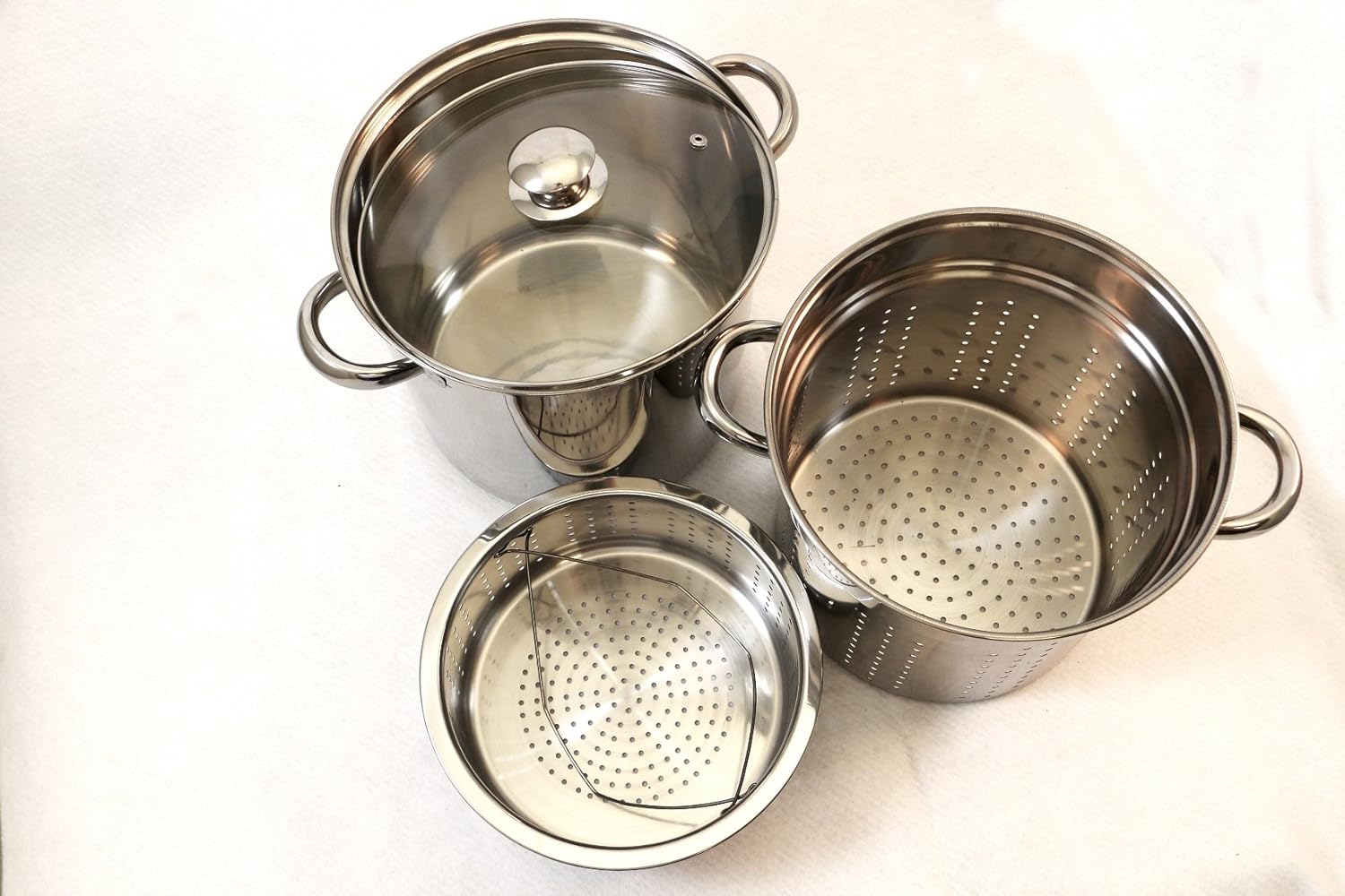 EXCELSTEEL 8 Quart 4 Piece Stainless Steel Cookware Set