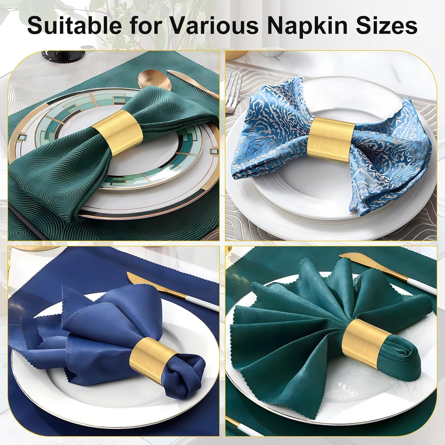 ChilStikUni Reusable Polymer Napkin Bands Set of 50