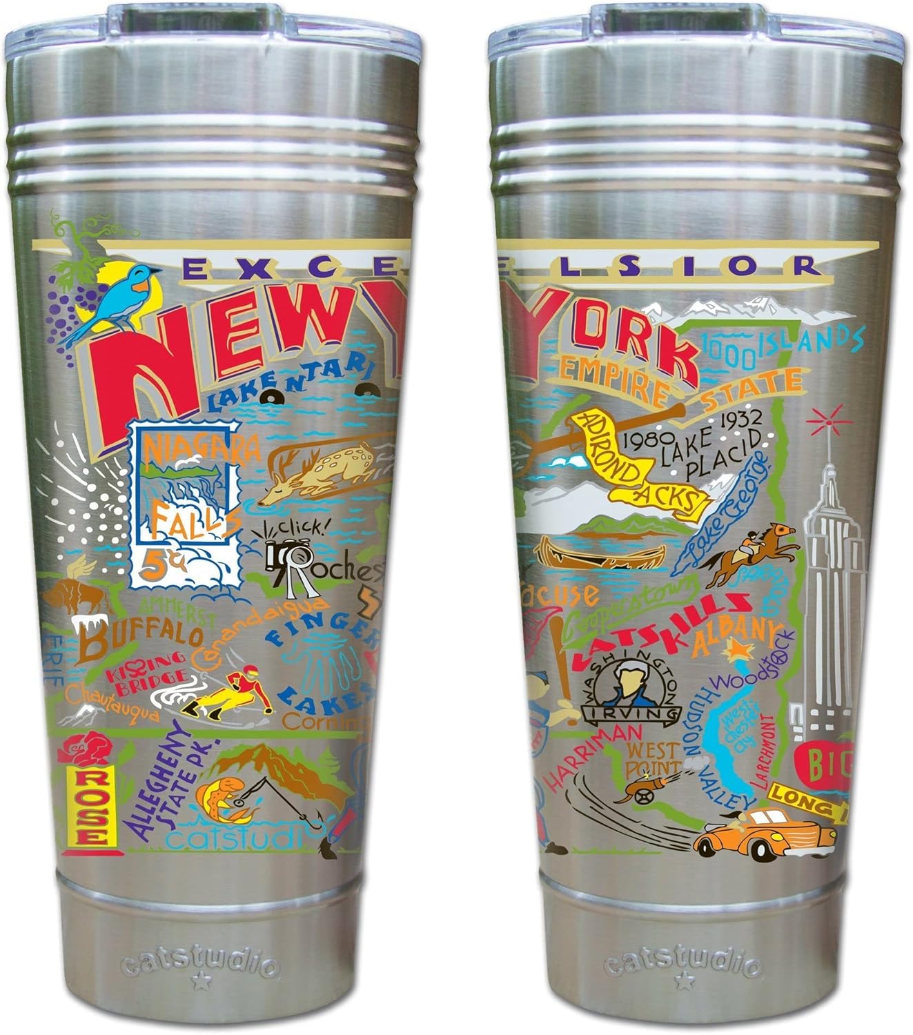 New York City Comfort Dish Towel Tumbler Set