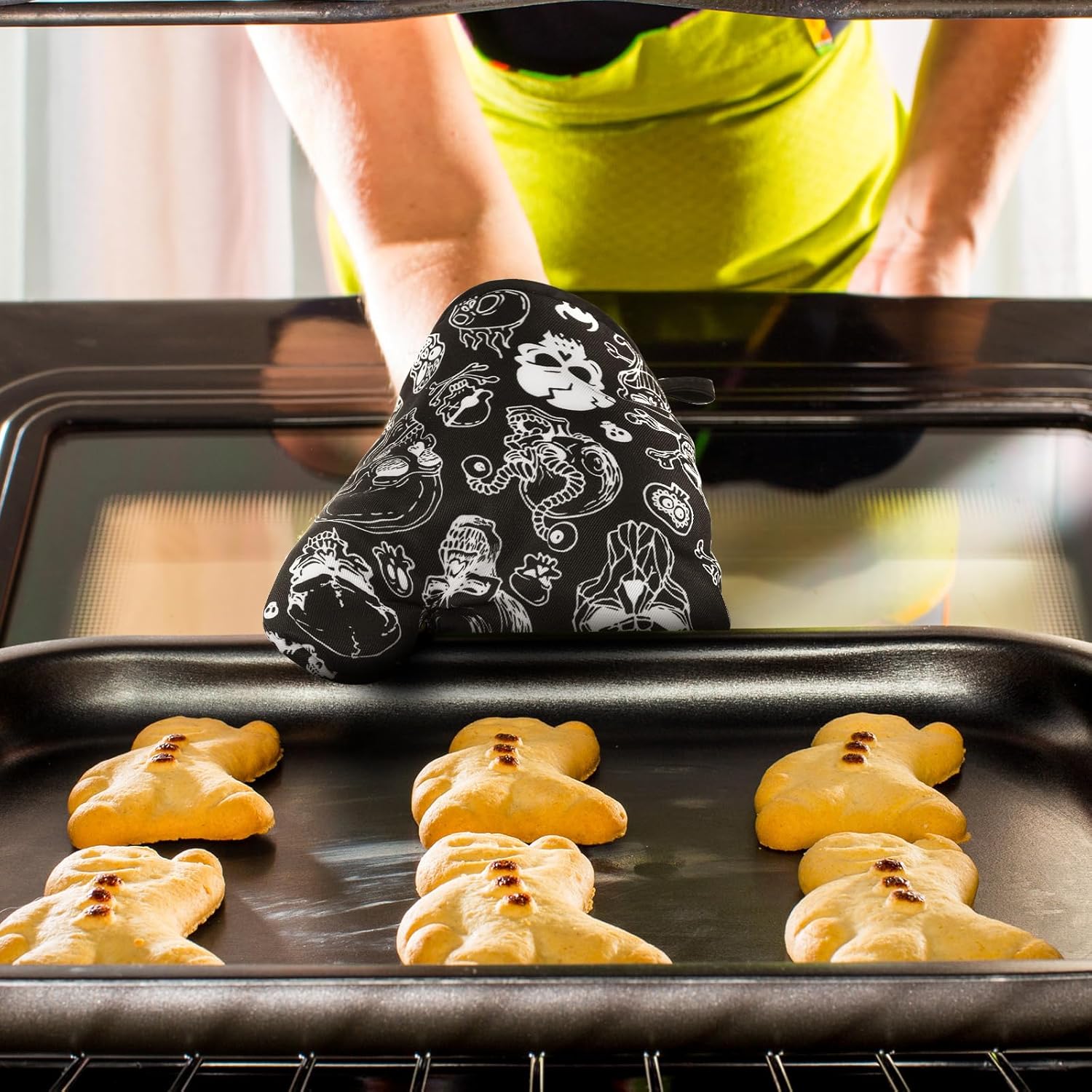 Spooky Skeleton Kitchen Set for Halloween or Home Cooking
