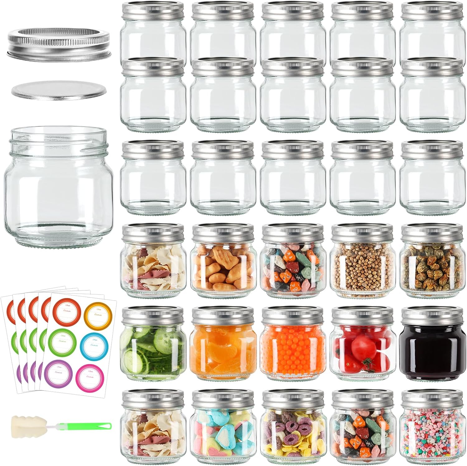 AuroTrends Mason Jars 8 oz 30Pcs Set