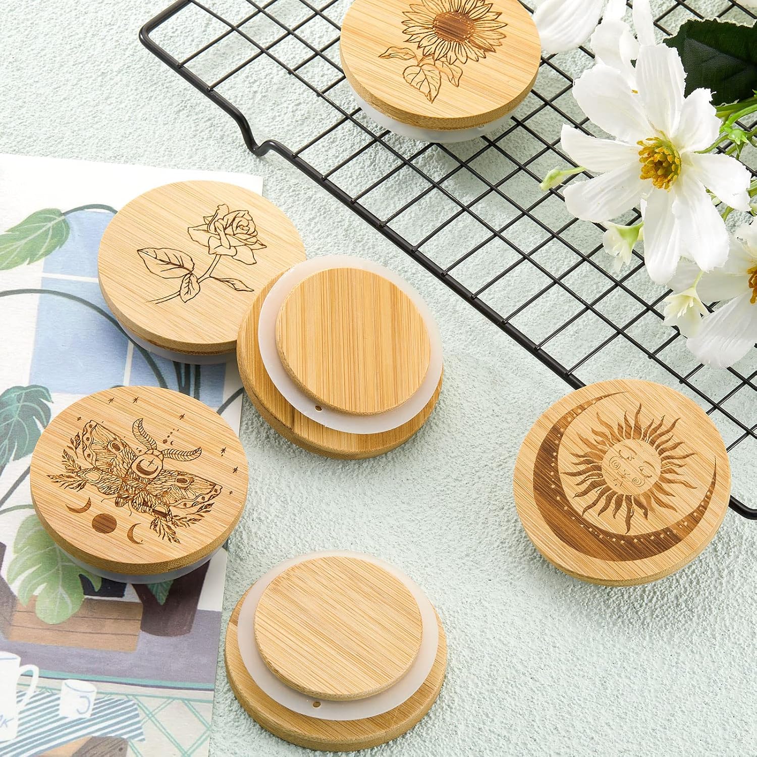 Tessco Reusable Jar Lid Set with Silicone Sealing Rings