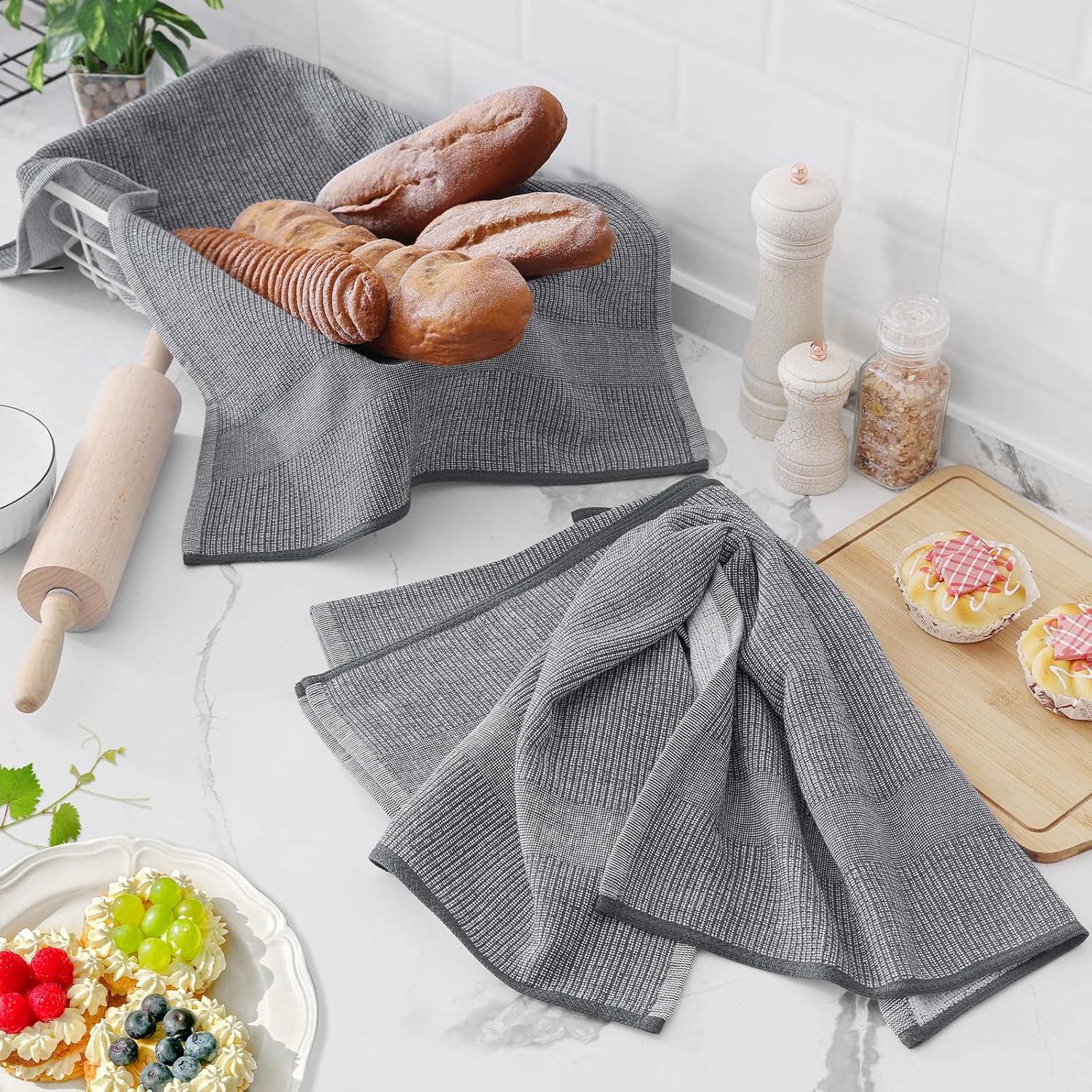Homaxy Premium Kitchen Towels 18x28 6-Pack