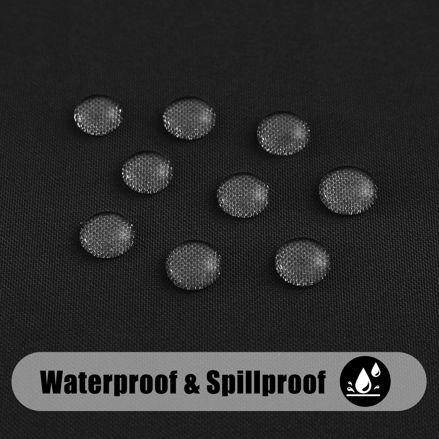 Smiry Waterproof Anti-Scratch Rectangle TableclothReusable 60x84Black