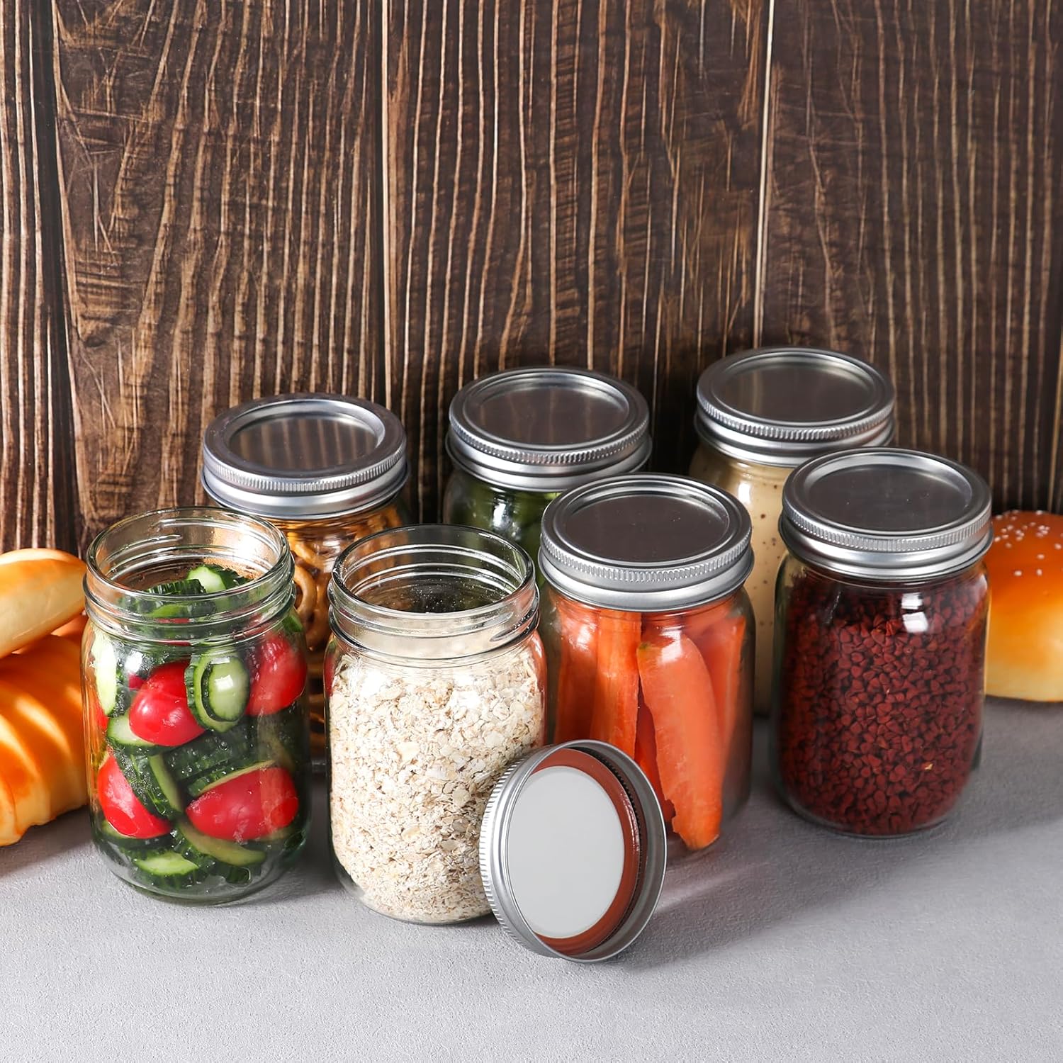 8 x 12 oz Glass Mason Jars