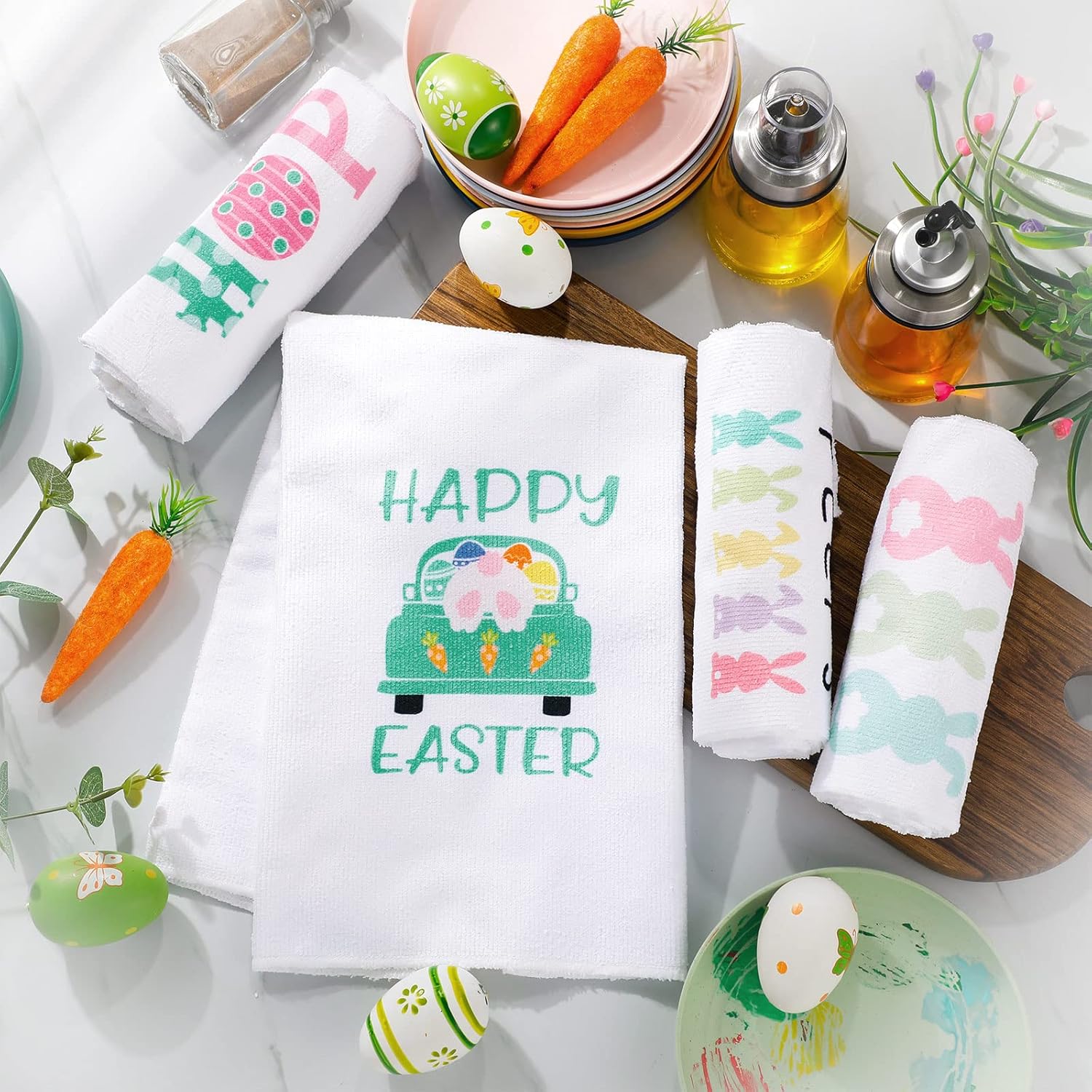 Happy Easter Kitchen Towels by Moukeren