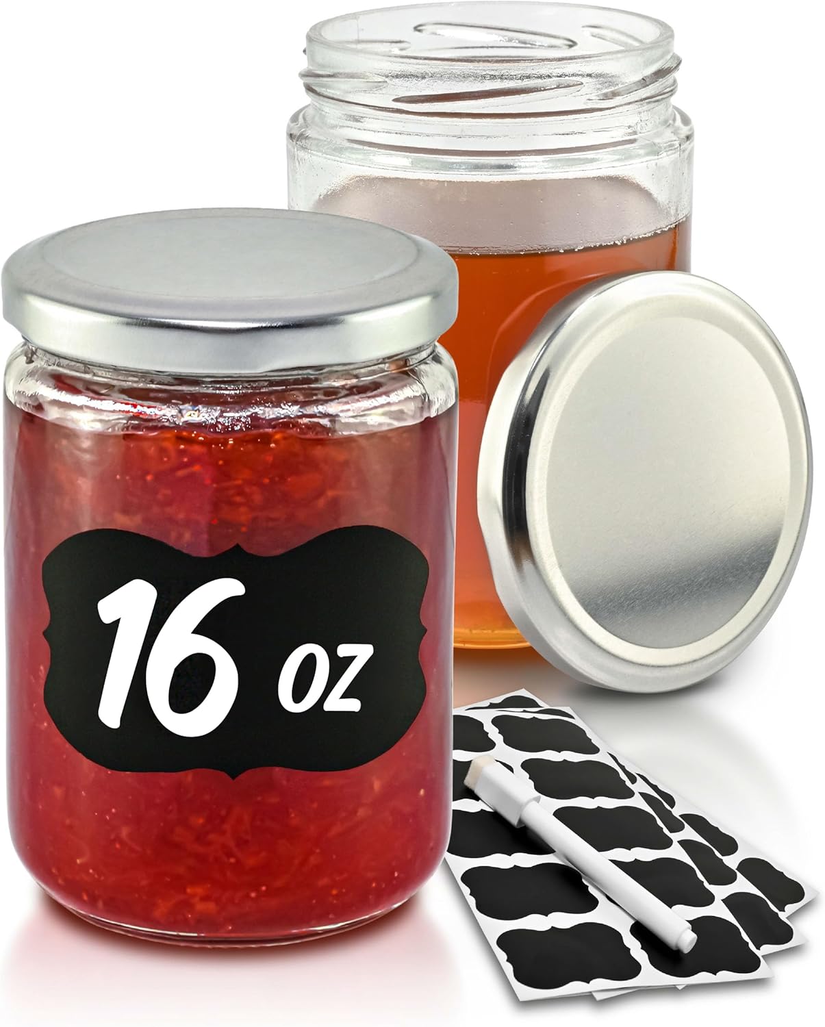16 oz Glass Mason Jars Set