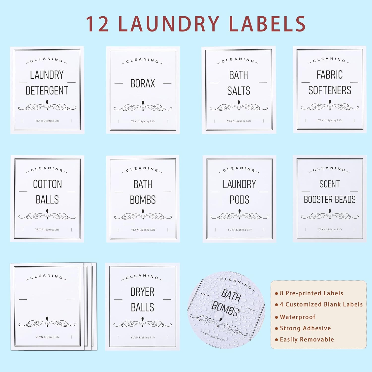 Premium Glass Laundry Jars from CYYKDA