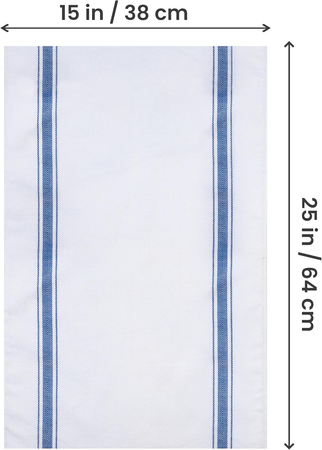 Utopia Towels Blue Dish Towels 6-Pack 15x25 100 Cotton Machine Washable