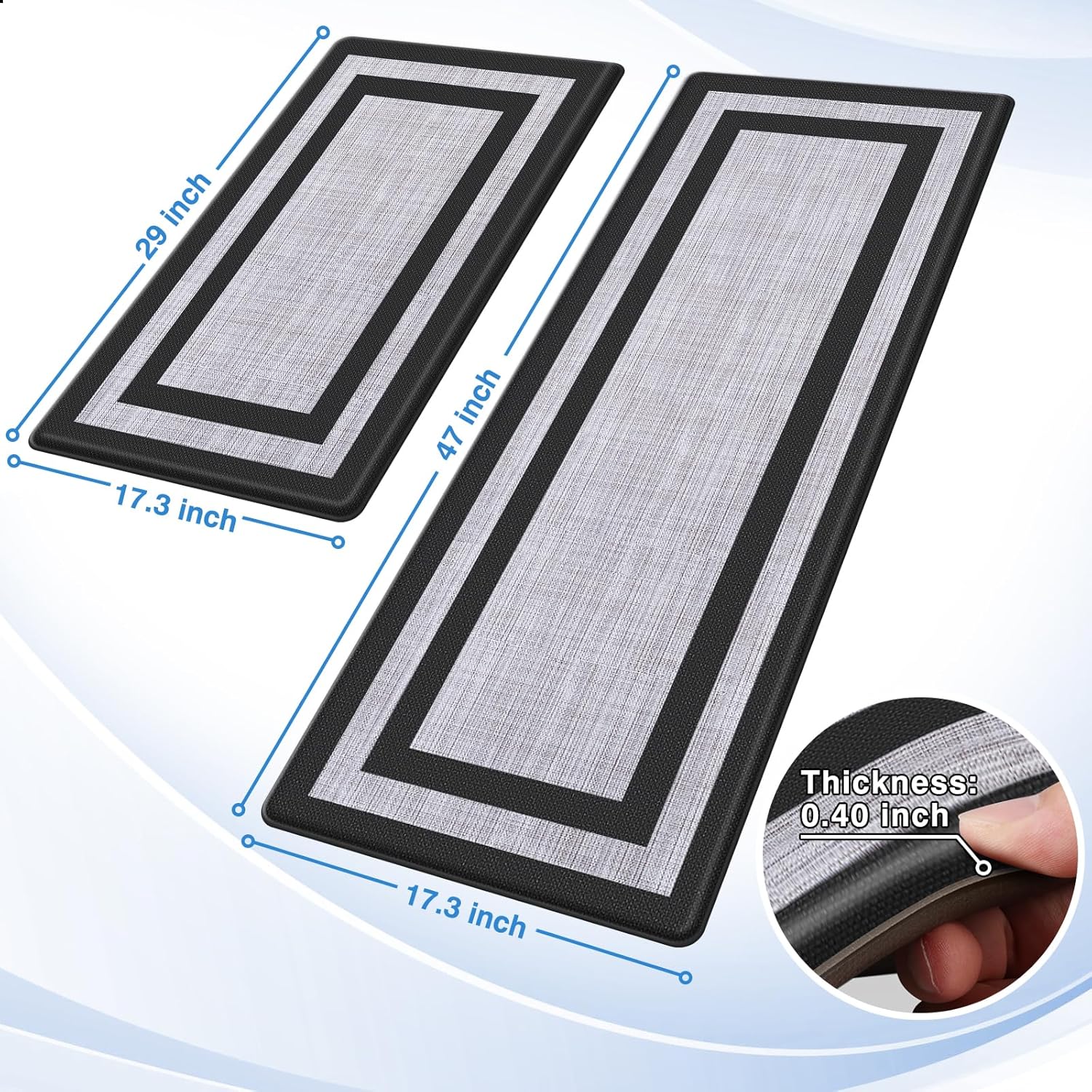 LuxStep Anti-Fatigue Kitchen Mats 2-Pack