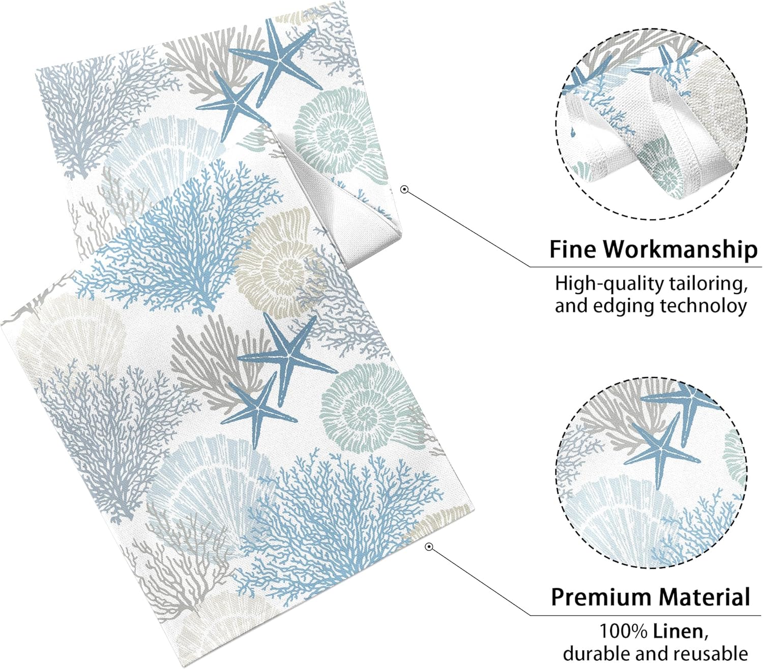 Elegant Linen Table Runner for Summer