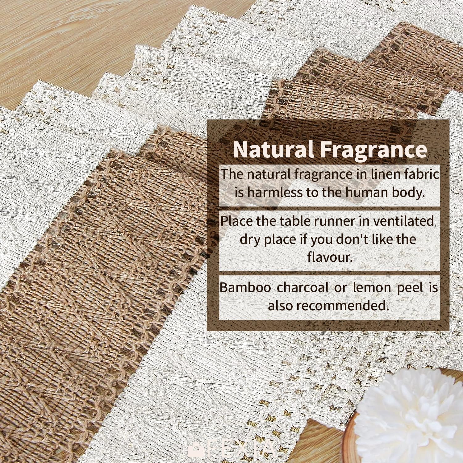 FEXIA Boho Rustic Table Runner 72-Inch for Home Special Events