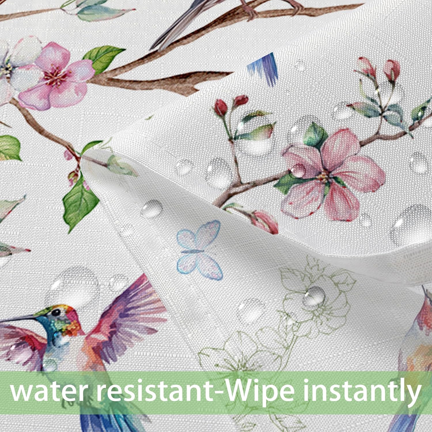Spring Round Tablecloth 70 Inches - Water Resistant and Stylish
