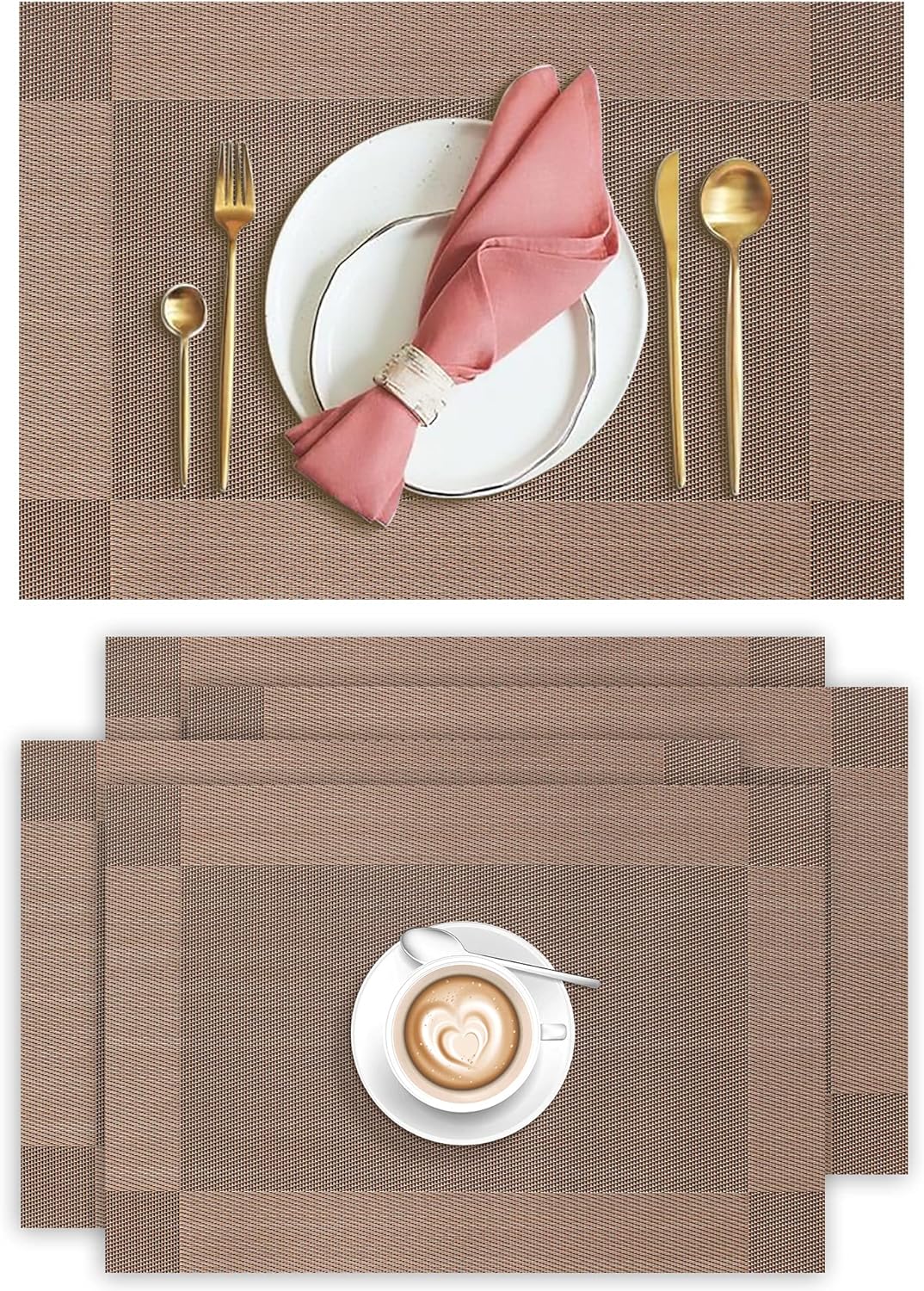Heat-Resistant Washable Dining Placemats Set of 4