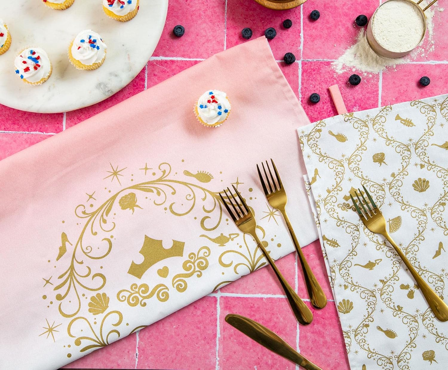 Disney Princess Tea Towel Set 2-Piece Dish Cloth