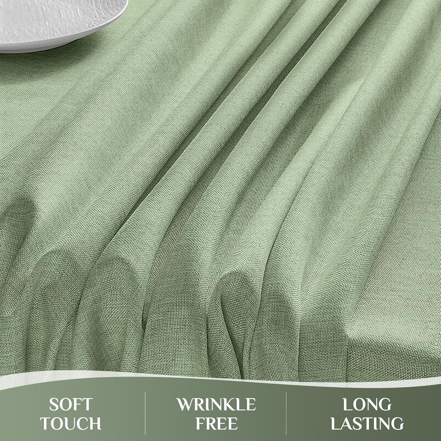 Sage Green burlap tablecloth waterproof for any setting