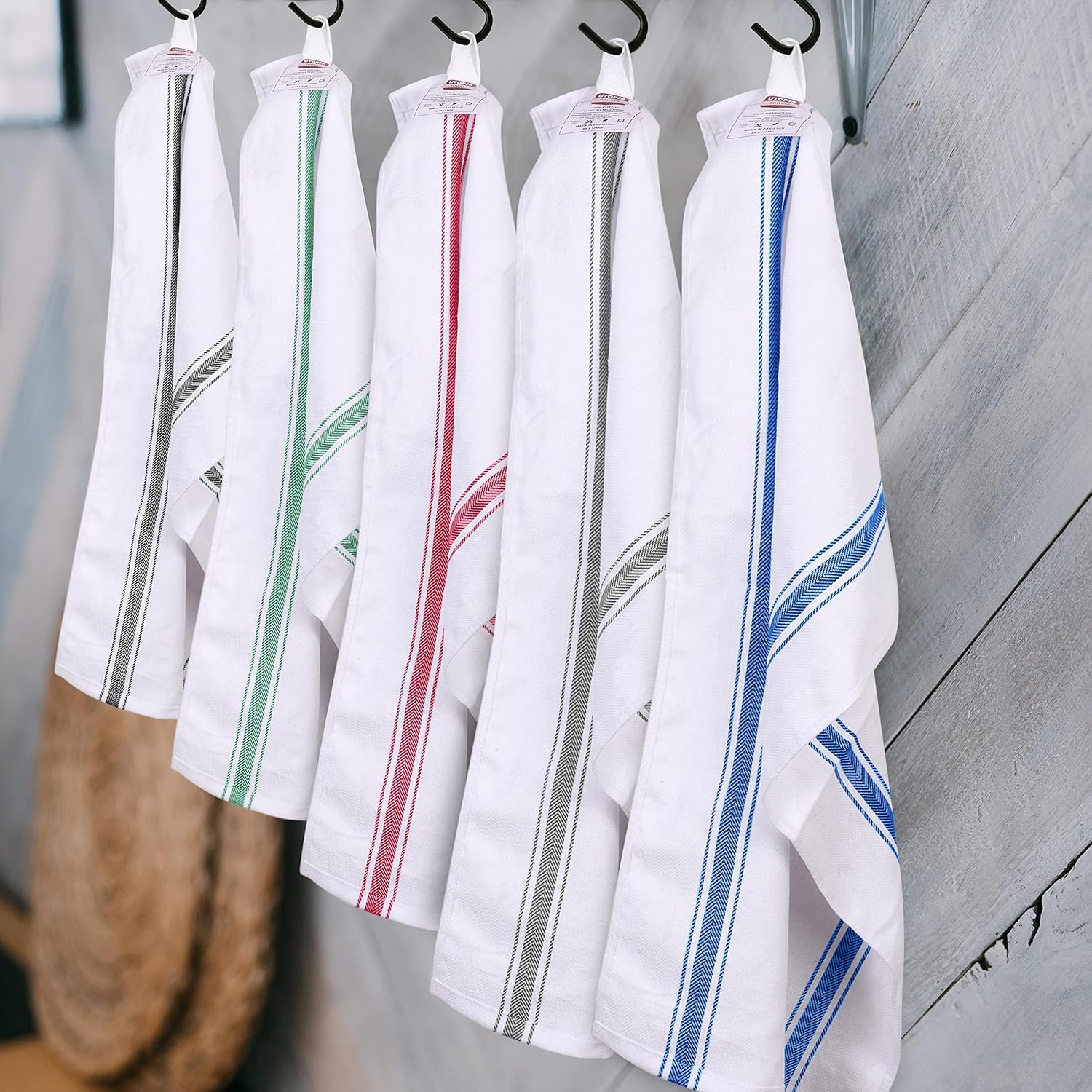 Utopia Towels Blue Dish Towels 6-Pack 15x25 100 Cotton Machine Washable