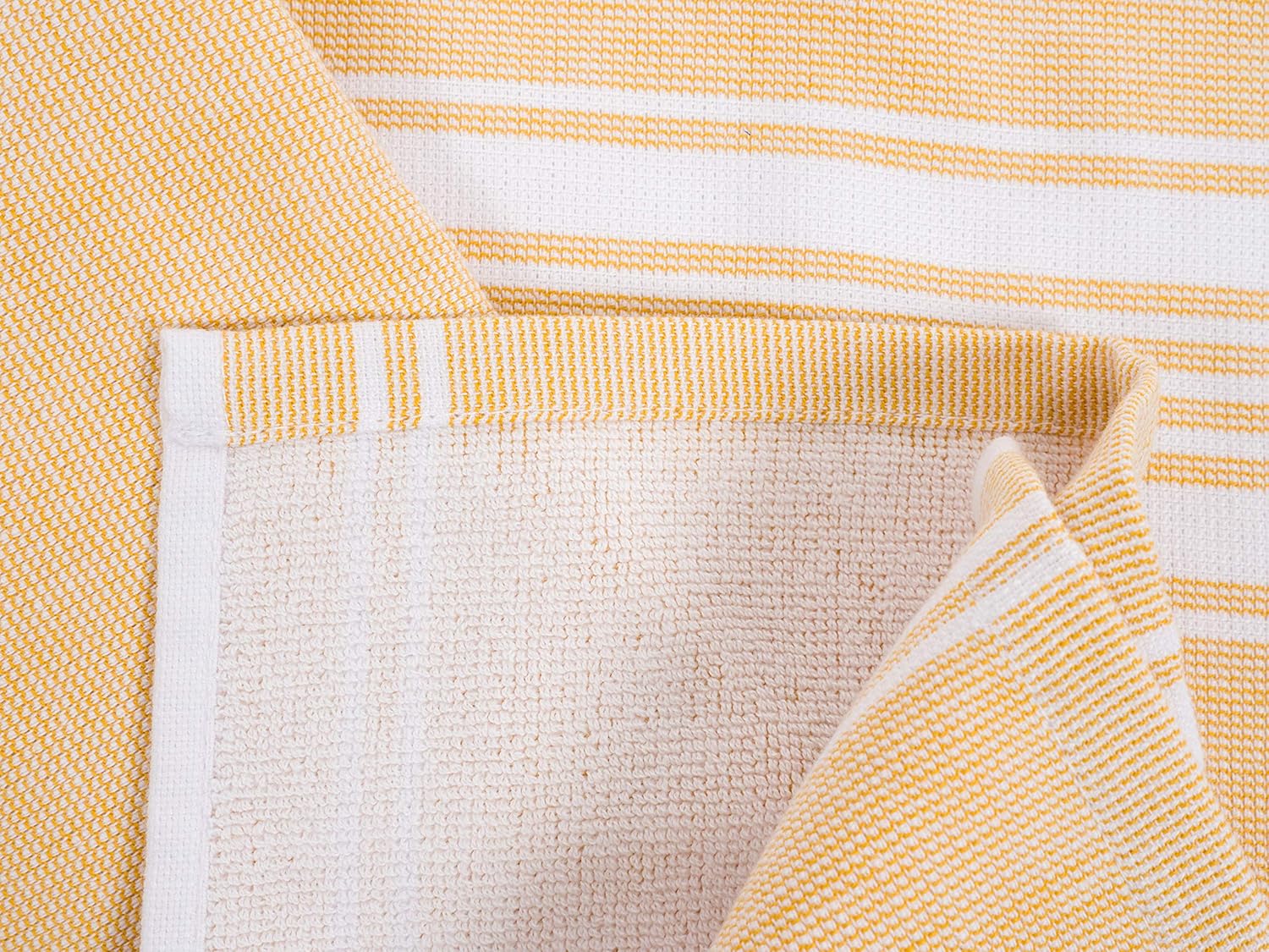 KAF Home Monaco Mixed Yarn Dyed Reversible Terry Dish Towel Set of 6