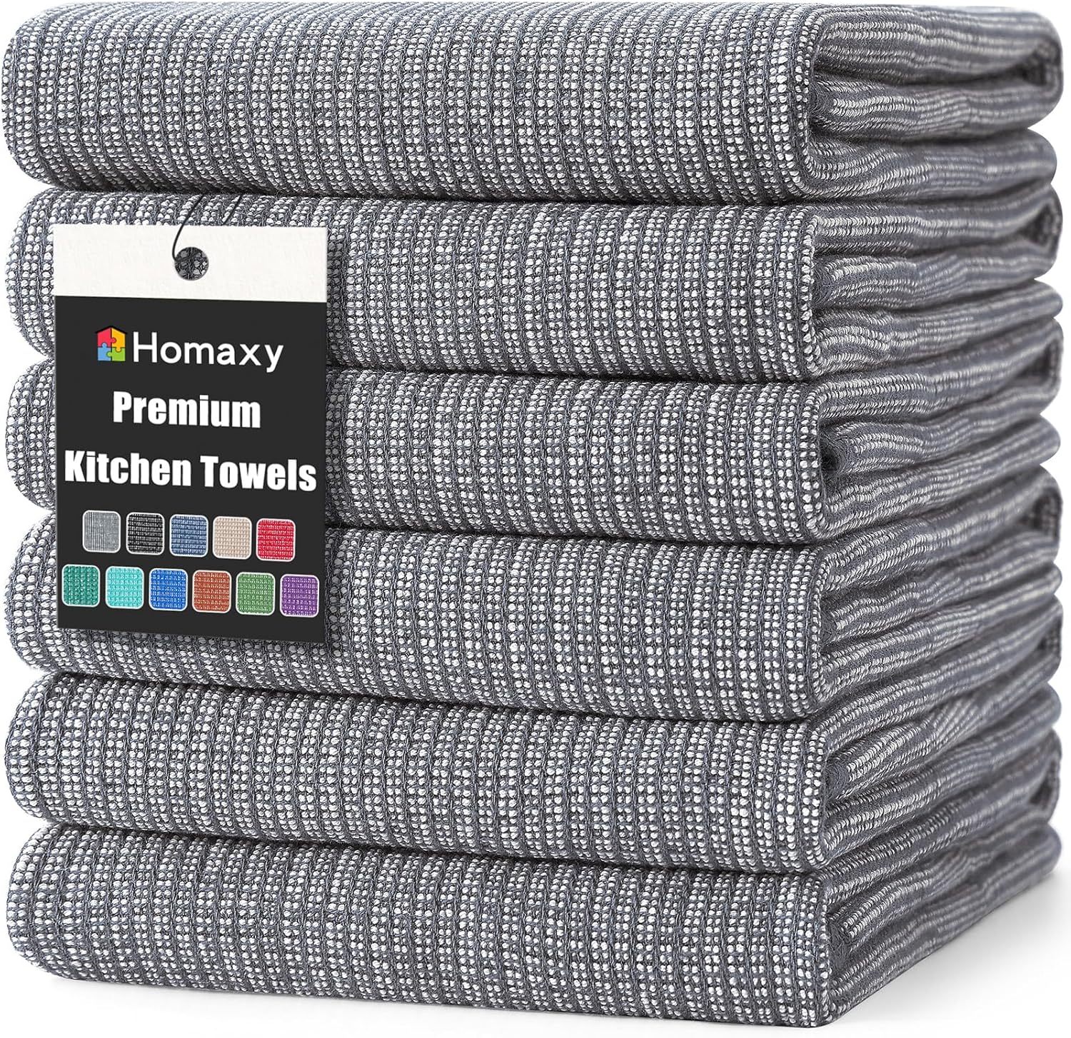 Homaxy Premium Kitchen Towels 18x28 6-Pack