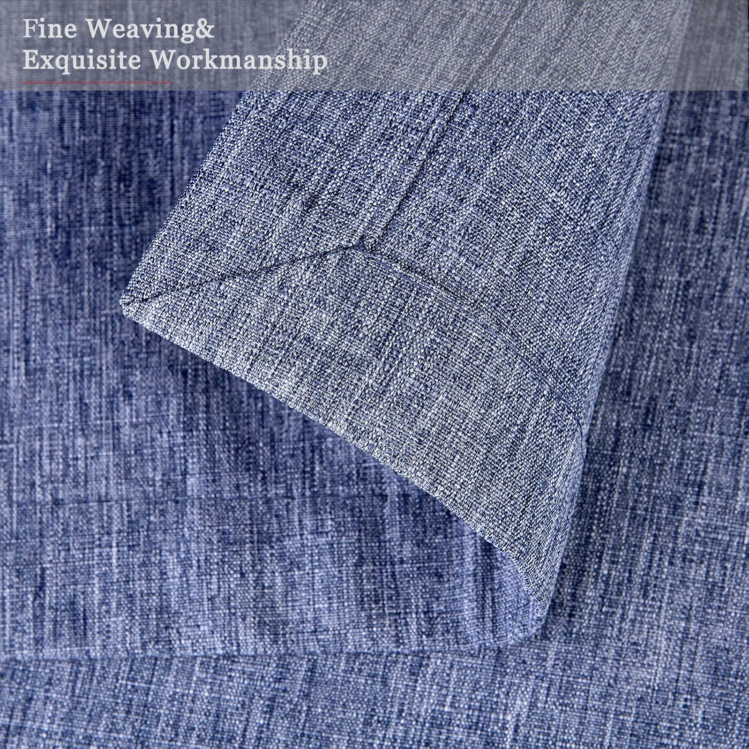 Mebakuk Cloth Placemats Machine Washable Denim Blue Place Mats for Kitchen Use