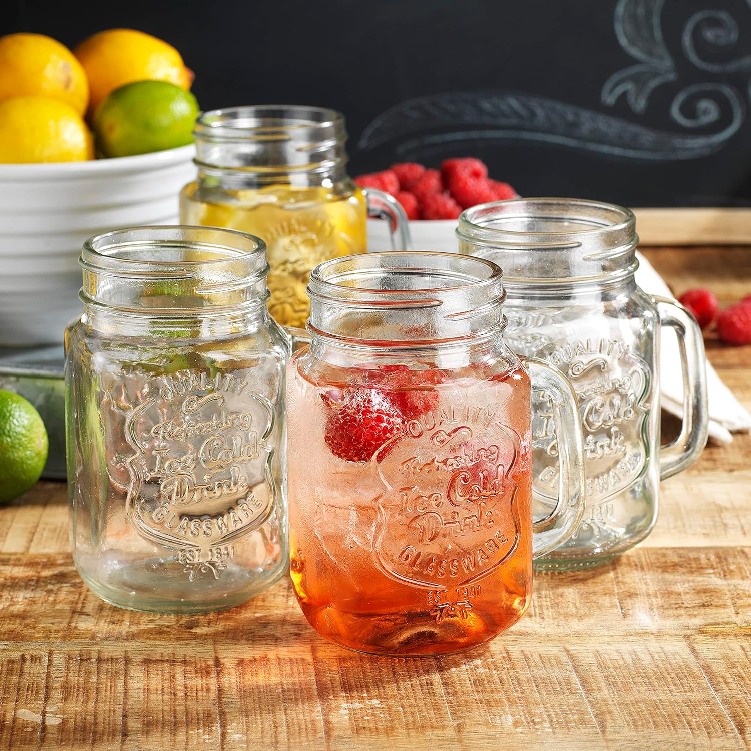 Glavers Mason Drinking Jars Set of 4
