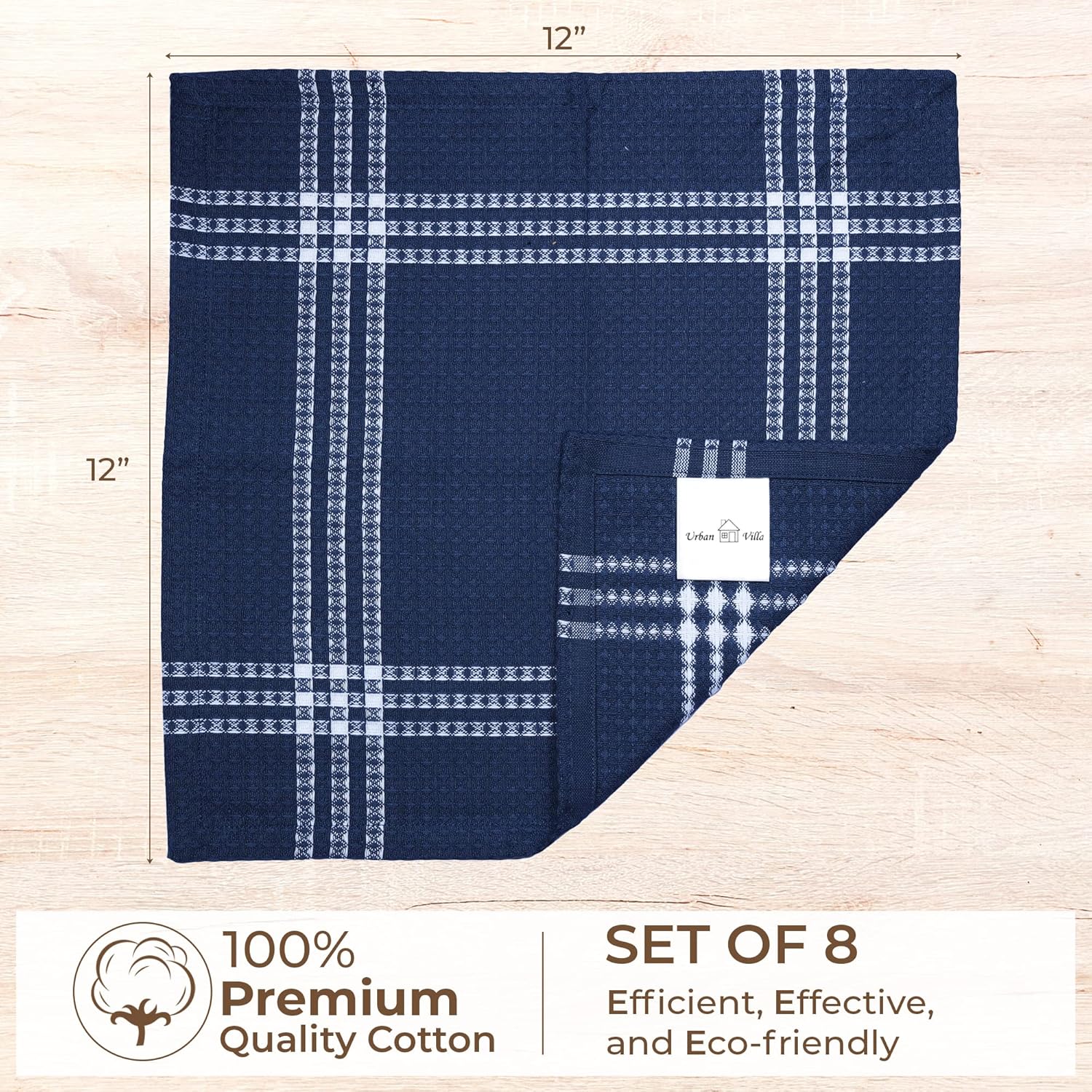 Urban Villa Cotton Dish Cloth Set of 8