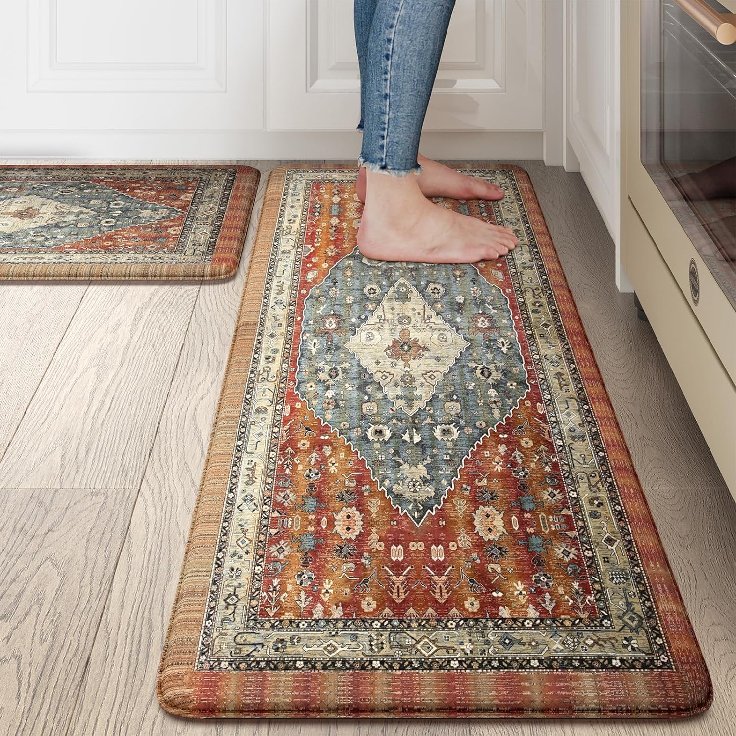 Collive 2-Piece Kitchen Mat Set