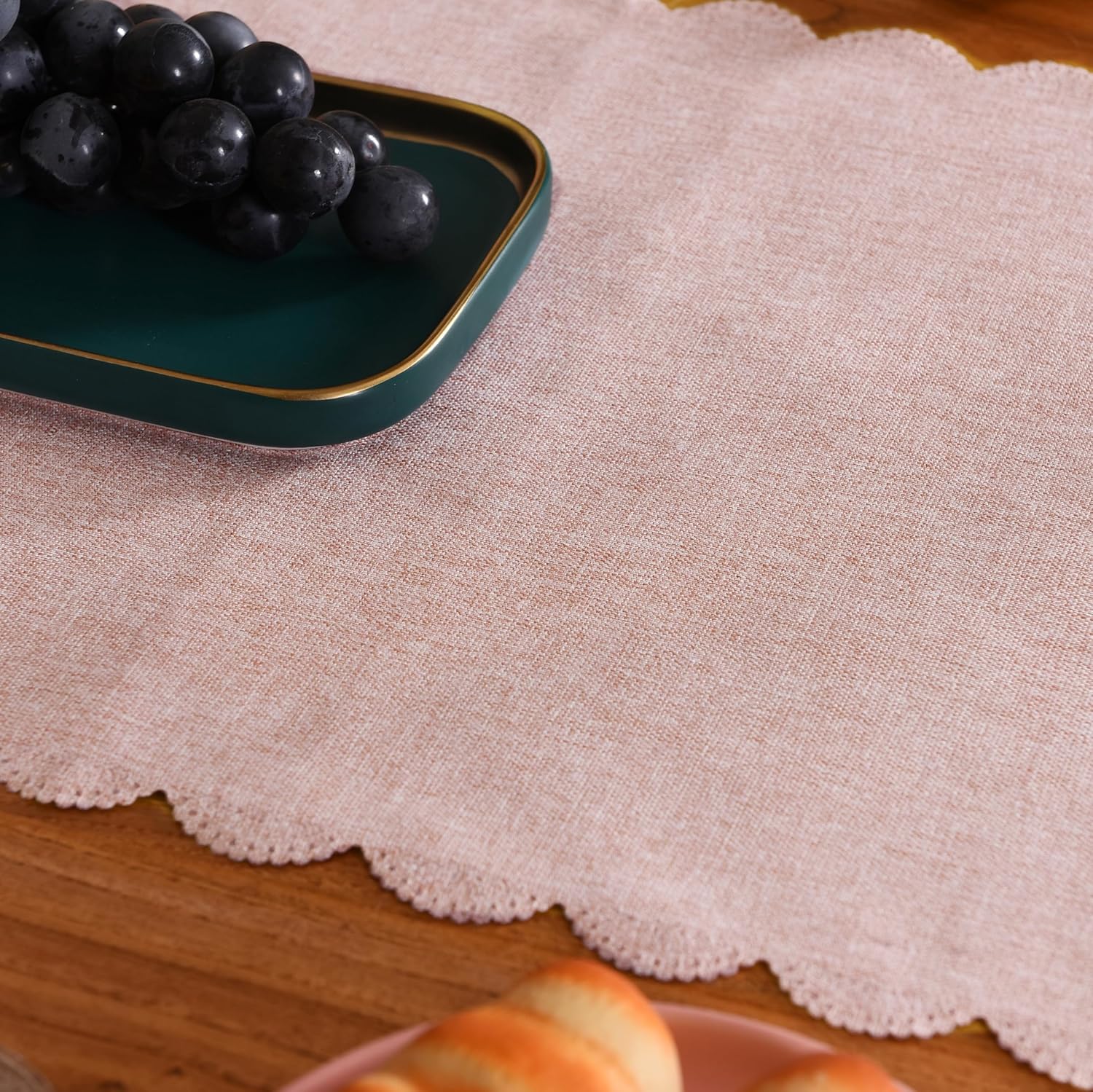 Perfect for Pink Cotton Table Runner for Kitchen Dining Tables
