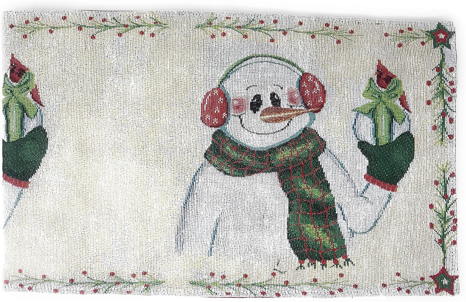 Elegant Winter Table Runner - Festive Snowman Design