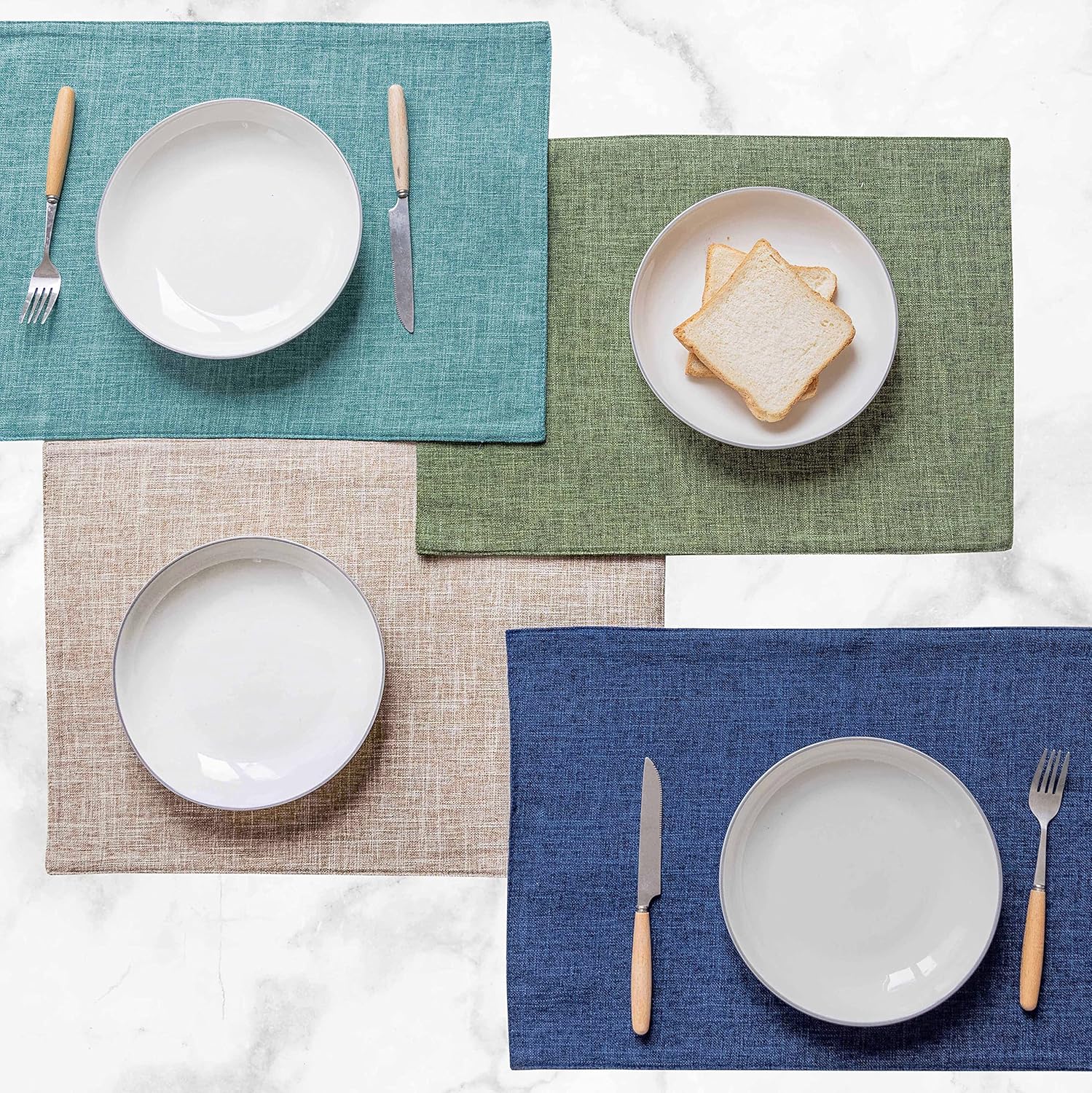 Home Brilliant Linen Place Mats Set of 4