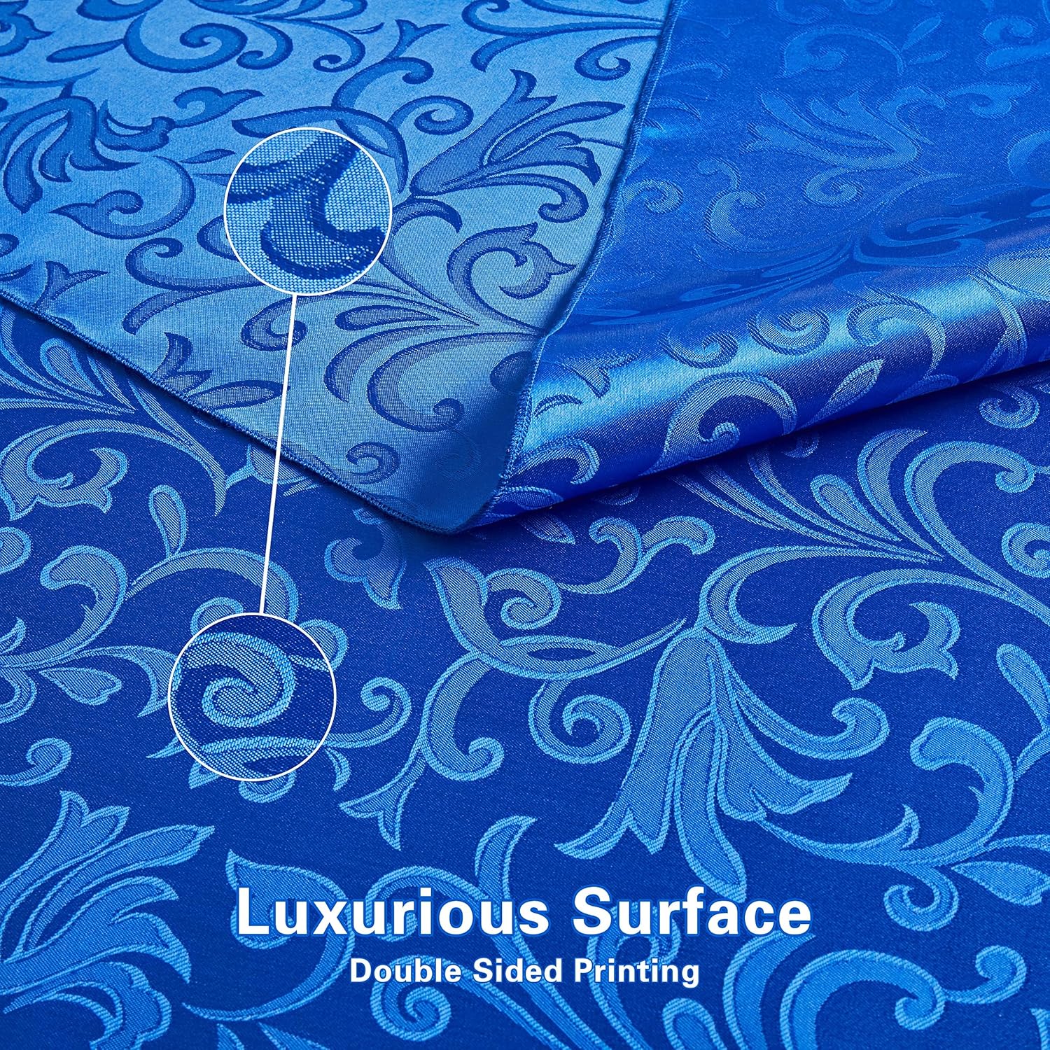 16 x Royal Blue Satin Napkins for Dining